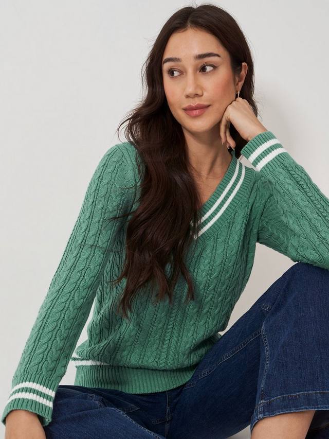 Джемпер для крикета с v-образным вырезом из кабельной вязки Crew Clothing, цвет Green/White
Джемпер для крикета с v-образным вырезом из кабельной вязки Crew Clothing, цвет Green/White