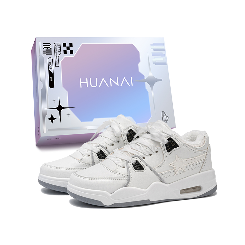 HUANAI Износостойкие противоскользящие скейтерские кеды унисекс с низким верхом, бело-серые, на флисовой подкладке, в коробке, цвет White Gray Star Fleece-Lined Box
HUANAI Износостойкие противоскользящие скейтерские кеды унисекс с низким верхом, бело-серые, на флисовой подкладке, в коробке, цвет White Gray Star Fleece-Lined Box