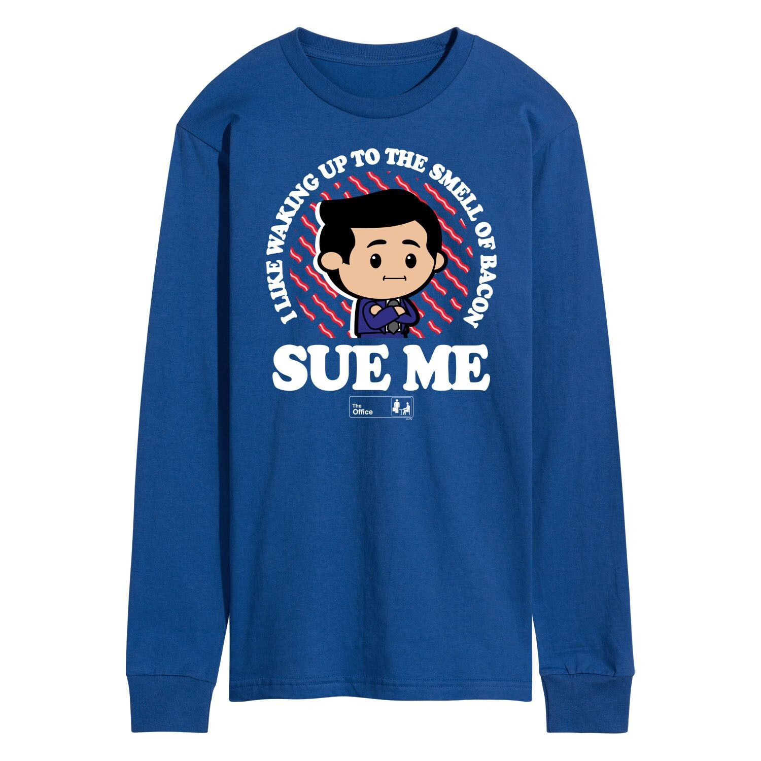 Мужская рубашка The Office с беконом Sue Me с длинным рукавом, Синяя Licensed Character, синий
Мужская рубашка The Office с беконом Sue Me с длинным рукавом, Синяя Licensed Character, синий