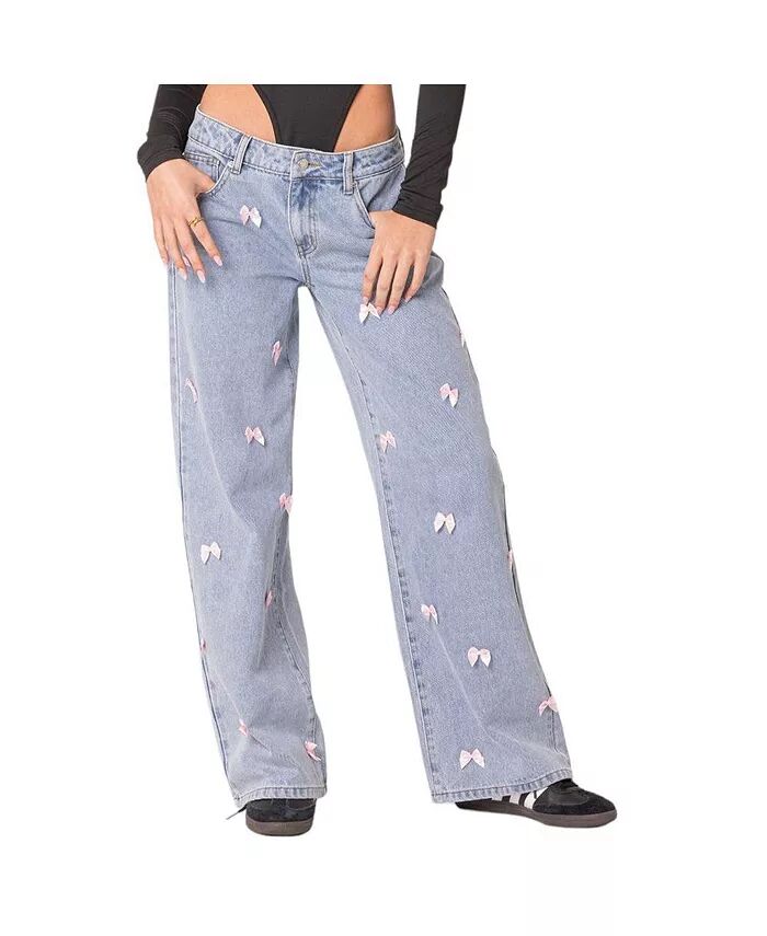 Женские джинсы Lucille с низкой посадкой и атласным бантом Edikted, синий
Женские джинсы Lucille с низкой посадкой и атласным бантом Edikted, синий