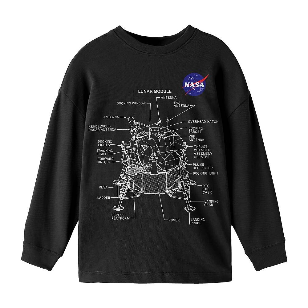 Футболка с длинными рукавами «Лунный модуль НАСА» для мальчиков 8–20 лет Licensed Character, черный
Футболка с длинными рукавами «Лунный модуль НАСА» для мальчиков 8–20 лет Licensed Character, черный
