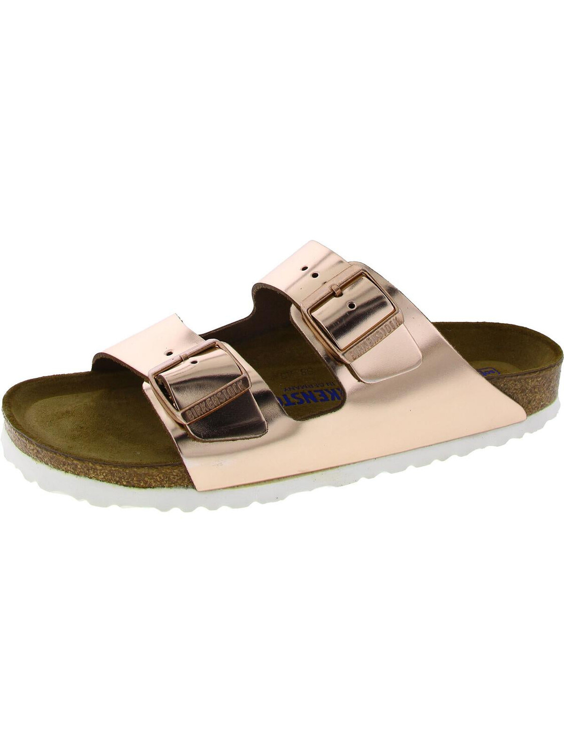 Женские кожаные шлепанцы на плоской подошве Arizona Bs Birkenstock, цвет Metallic Copper
Женские кожаные шлепанцы на плоской подошве Arizona Bs Birkenstock, цвет Metallic Copper