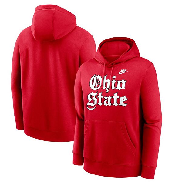Мужской алый свитшот Ohio State Buckeyes Old English с капюшоном Nike
Мужской алый свитшот Ohio State Buckeyes Old English с капюшоном Nike