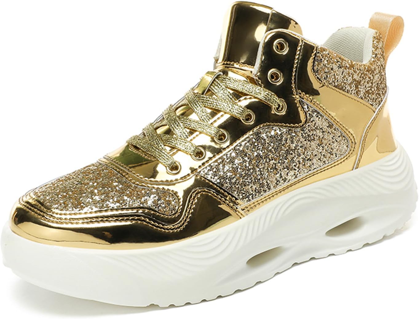 Мужские модные кроссовки высокие для скейтборда и прогулок, стильные спортивные повседневные блестящие туфли для мужчин Spwagym, золотой
Мужские модные кроссовки высокие для скейтборда и прогулок, стильные спортивные повседневные блестящие туфли для мужчин Spwagym, золотой