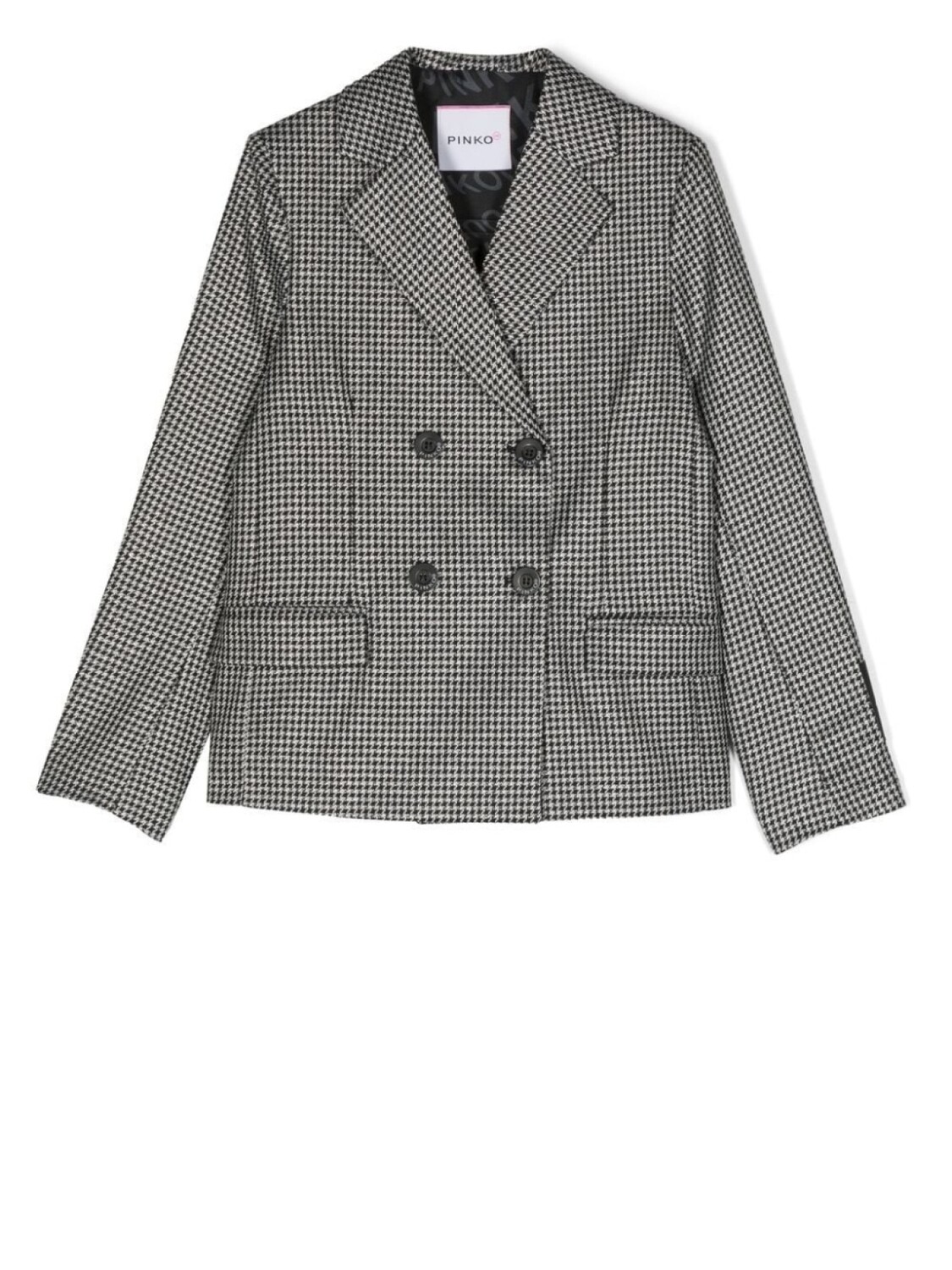 Pinko двубортный блейзер в ломаную клетку, черный
Pinko двубортный блейзер в ломаную клетку, черный