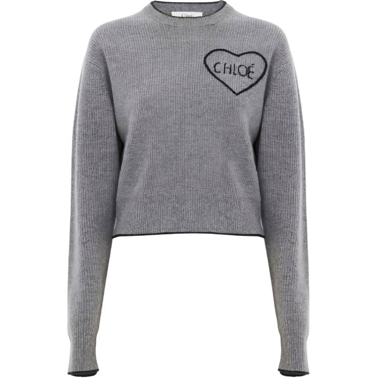 Свитер с аппликацией в виде сердца Chloé, серый
Свитер с аппликацией в виде сердца Chloé, серый