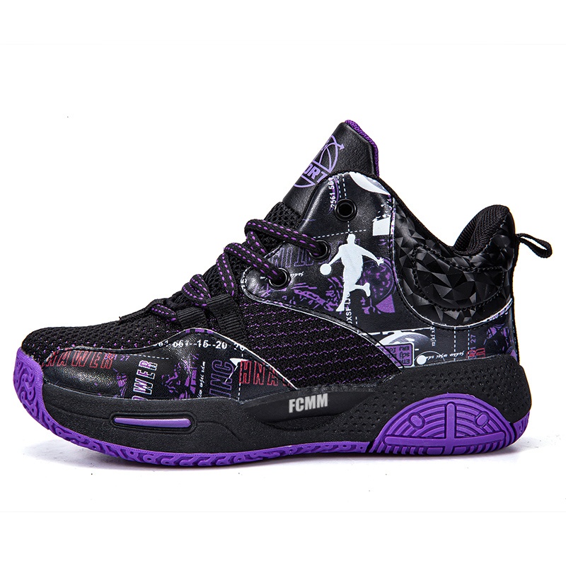 Баскетбольные кроссовки средней высоты с дышащей амортизацией для детей FCMM, черный/фиолетовый
Баскетбольные кроссовки средней высоты с дышащей амортизацией для детей FCMM, черный/фиолетовый