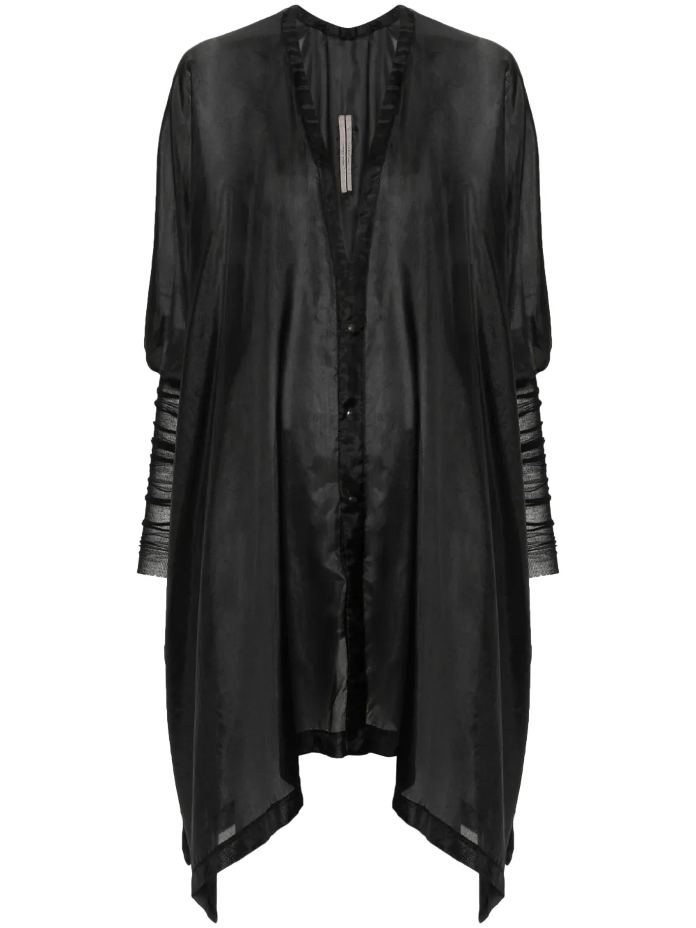 Шелковая рубашка с рукавами в рубчик Rick Owens, черный
Шелковая рубашка с рукавами в рубчик Rick Owens, черный