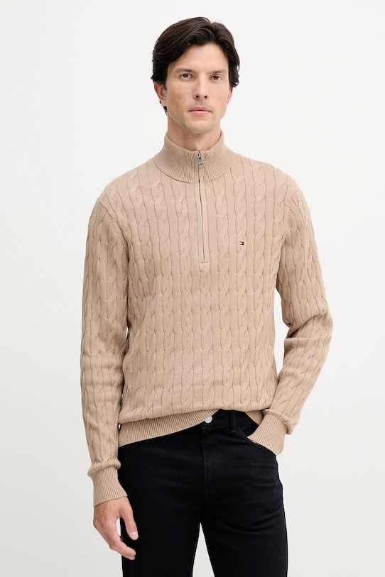 Хлопковый свитер Tommy Hilfiger, бежевый
Хлопковый свитер Tommy Hilfiger, бежевый