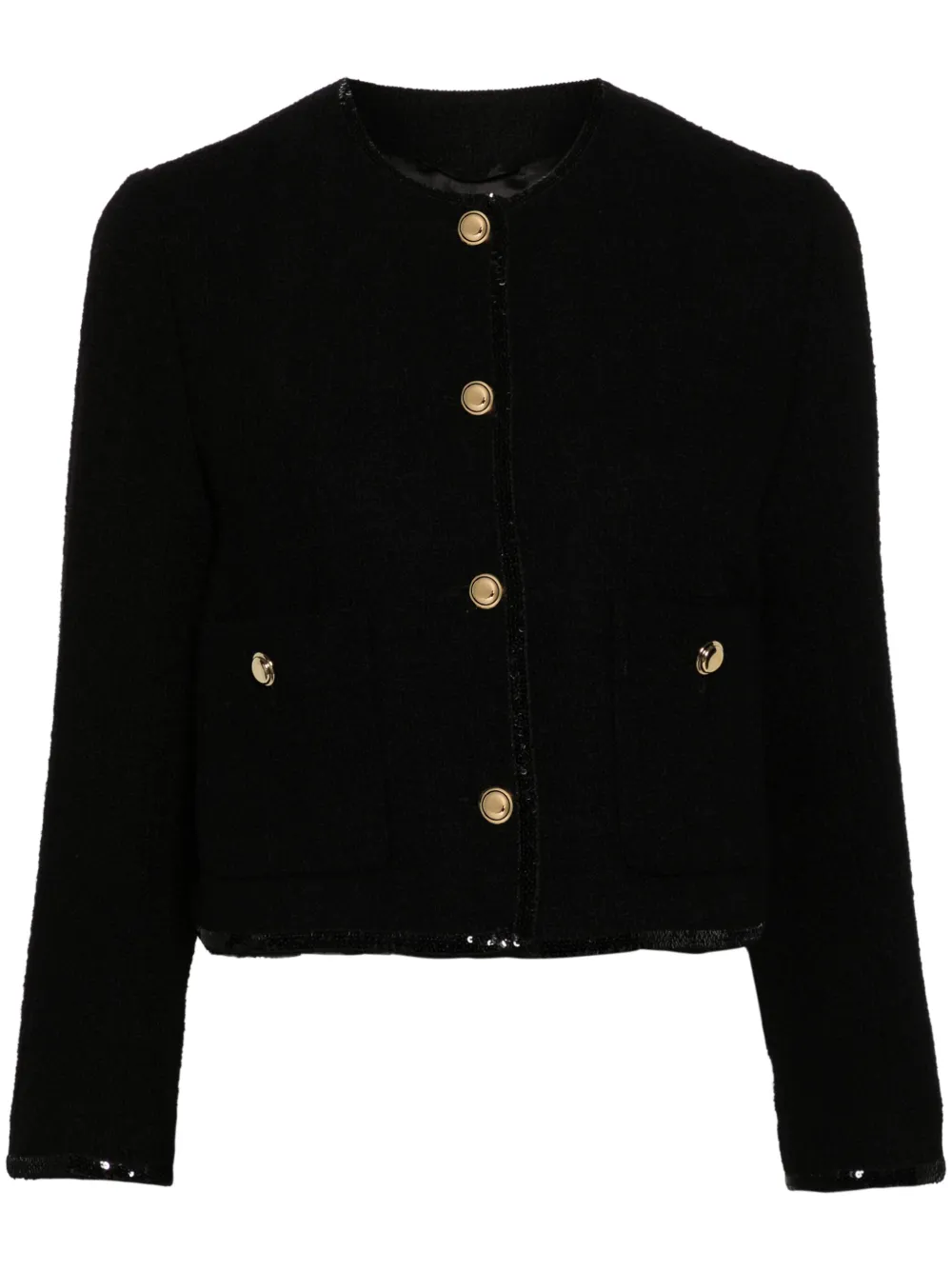 Твидовый жакет с пайетками MIU MIU, черный
Твидовый жакет с пайетками MIU MIU, черный