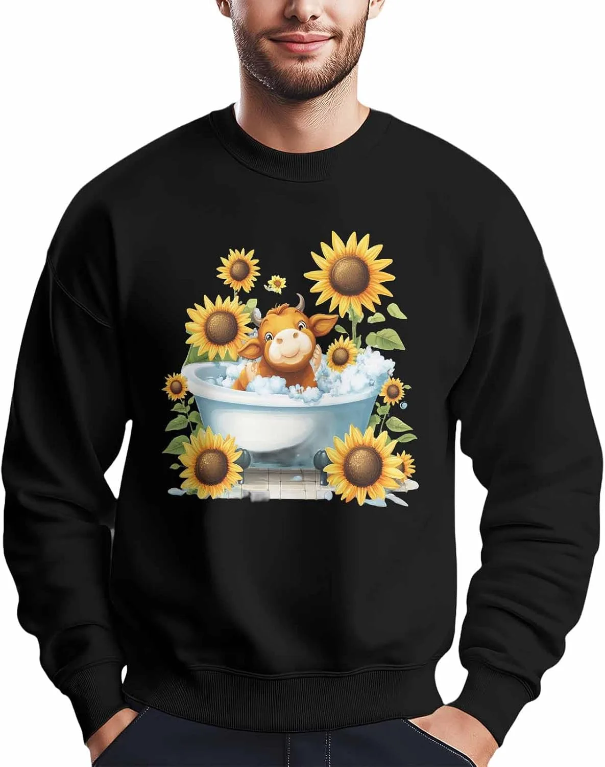 Мужской свитшот с принтом "Корова в ванне" Winvebermior
Мужской свитшот с принтом "Корова в ванне" Winvebermior