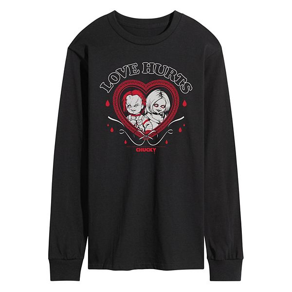 Мужская футболка с длинным рукавом и принтом "Chucky Love Hurts" Licensed Character
Мужская футболка с длинным рукавом и принтом "Chucky Love Hurts" Licensed Character