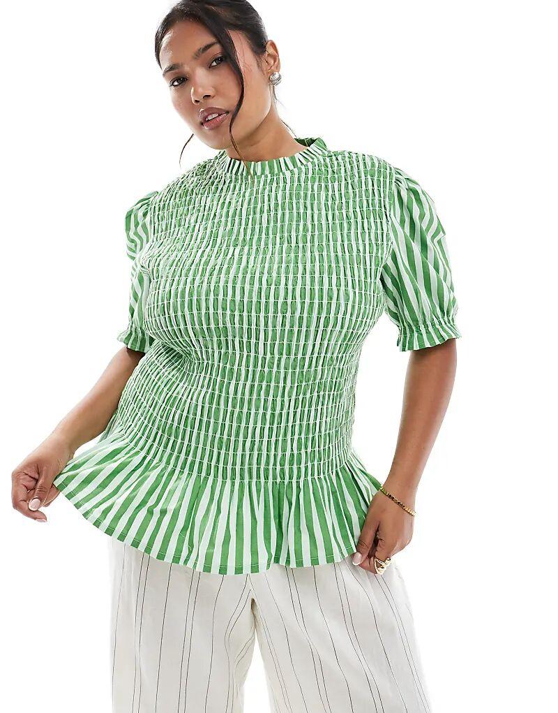 Топ ASOS DESIGN Curve с высоким воротом, сборками и короткими рукавами в полоску
Топ ASOS DESIGN Curve с высоким воротом, сборками и короткими рукавами в полоску