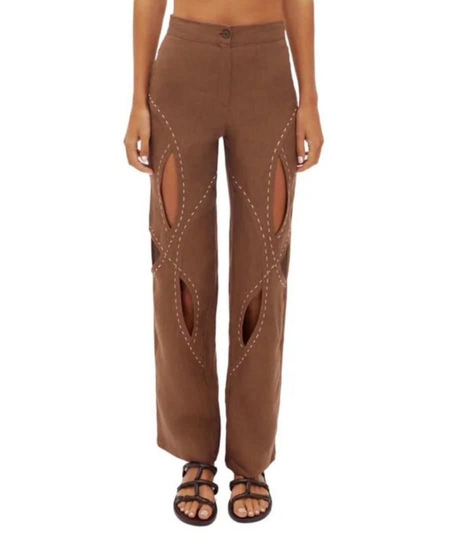 Женские льняные брюки Asher с вырезами и контрастной строчкой Labeca London, Brown
Женские льняные брюки Asher с вырезами и контрастной строчкой Labeca London, Brown