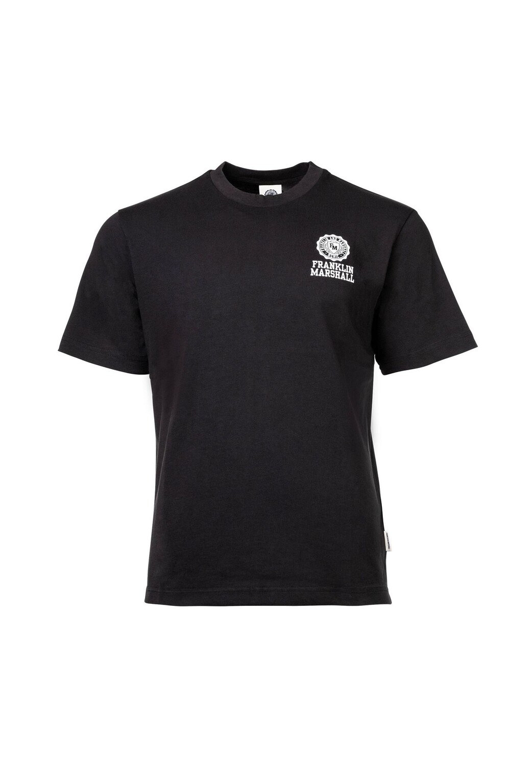 Мужская футболка с круглым вырезом, хлопок, логотип, однотонные цвета Franklin Marshall, черный
Мужская футболка с круглым вырезом, хлопок, логотип, однотонные цвета Franklin Marshall, черный