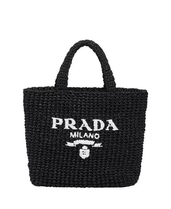 Маленькая вязаная сумка-шоппер Prada, черный
Маленькая вязаная сумка-шоппер Prada, черный