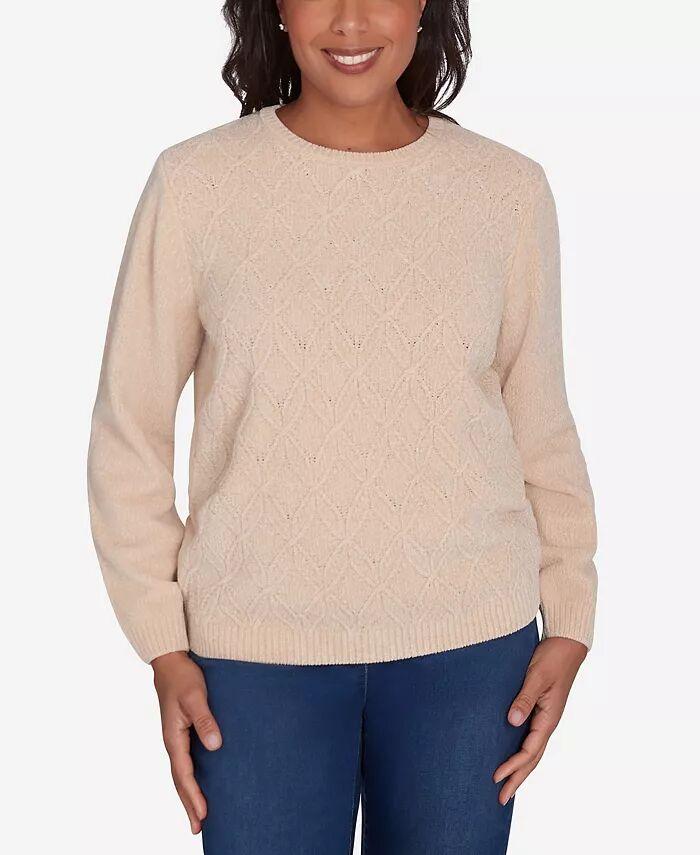 Маленький классический свитер-пуловер из синели Alfred Dunner, коричневый/бежевый
Маленький классический свитер-пуловер из синели Alfred Dunner, коричневый/бежевый