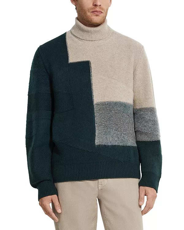 Свитер-Водолазка из кашемира и мохера Zegna, зеленый
Свитер-Водолазка из кашемира и мохера Zegna, зеленый