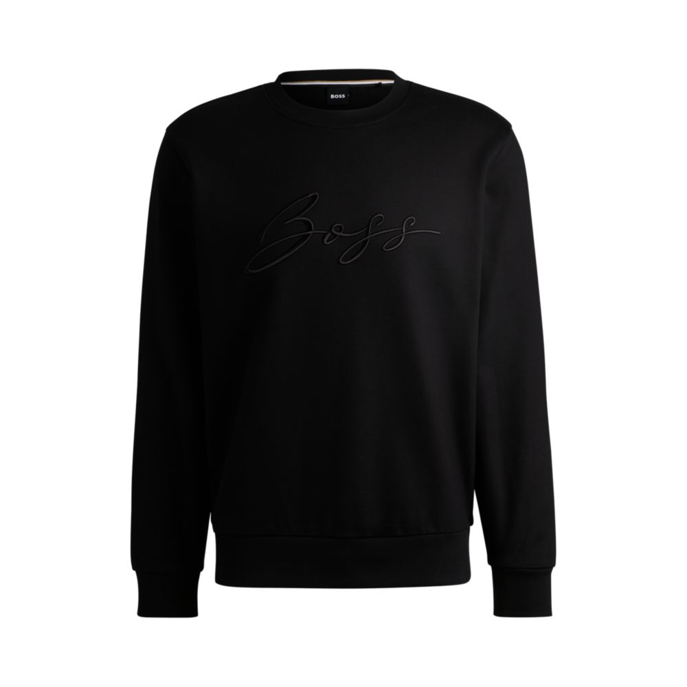 Свитшот свободного кроя из хлопчатобумажной махры с надписью-логотипом BOSS, черный
Свитшот свободного кроя из хлопчатобумажной махры с надписью-логотипом BOSS, черный