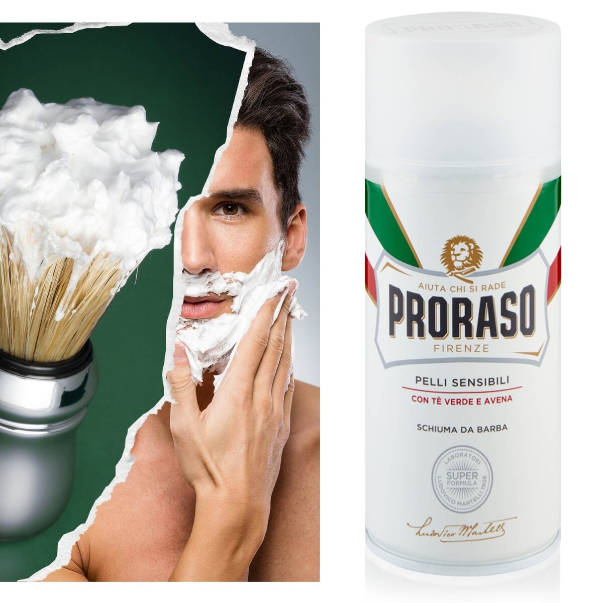 Proraso, Пена для бритья для чувствительной кожи с алоэ и зеленым чаем, 300мл
Proraso, Пена для бритья для чувствительной кожи с алоэ и зеленым чаем, 300мл