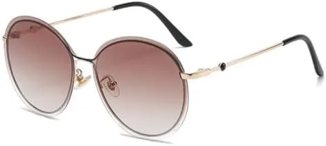 Солнцезащитные очки 2027 года для женщин, без оправы, винтажные, с градиентным переходом цвета, защита от УФ-излучения UV400, модные круглые очки-маска MTZJH, Brown
Солнцезащитные очки 2027 года для женщин, без оправы, винтажные, с градиентным переходом цвета, защита от УФ-излучения UV400, модные круглые очки-маска MTZJH, Brown