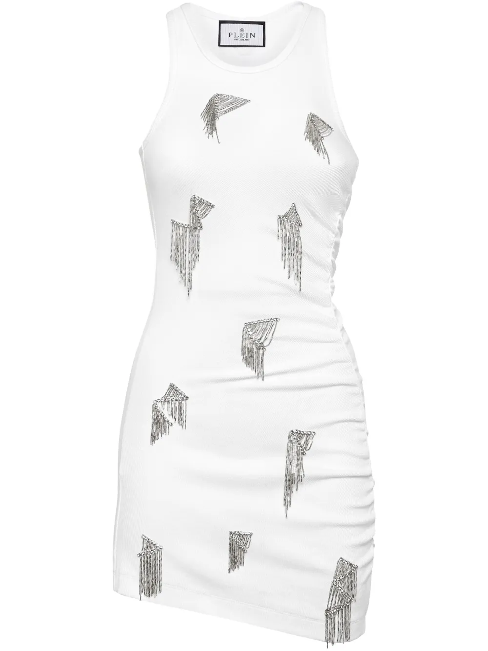 Платье мини с бахромой Philipp Plein, белый
Платье мини с бахромой Philipp Plein, белый