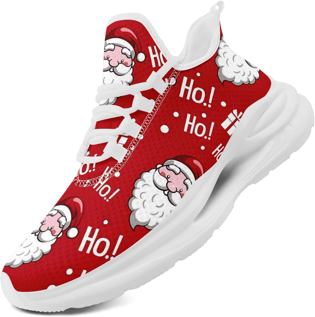 Кроссовки с рождественской тематикой Санта-Клауса для мужчин и женщин - удобные теннисные и ходовые обувь, амортизирующие спортивные кроссовки для тренировок Coolcustomize, Red-w-w
Кроссовки с рождественской тематикой Санта-Клауса для мужчин и женщин - удобные теннисные и ходовые обувь, амортизирующие спортивные кроссовки для тренировок Coolcustomize, Red-w-w