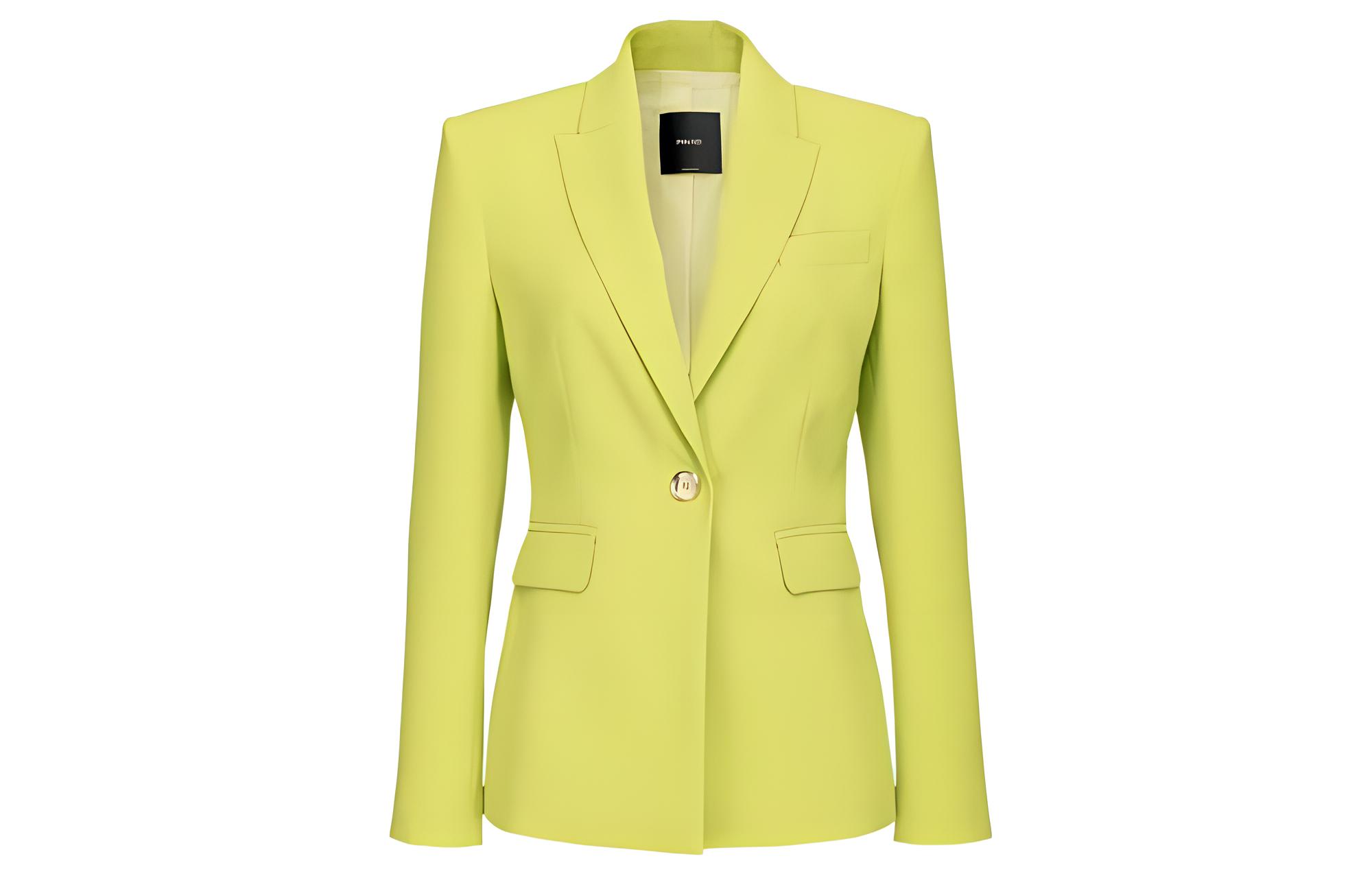 Однобортный жакет из кади ПИНКО, желтый
Однобортный жакет из кади ПИНКО, желтый