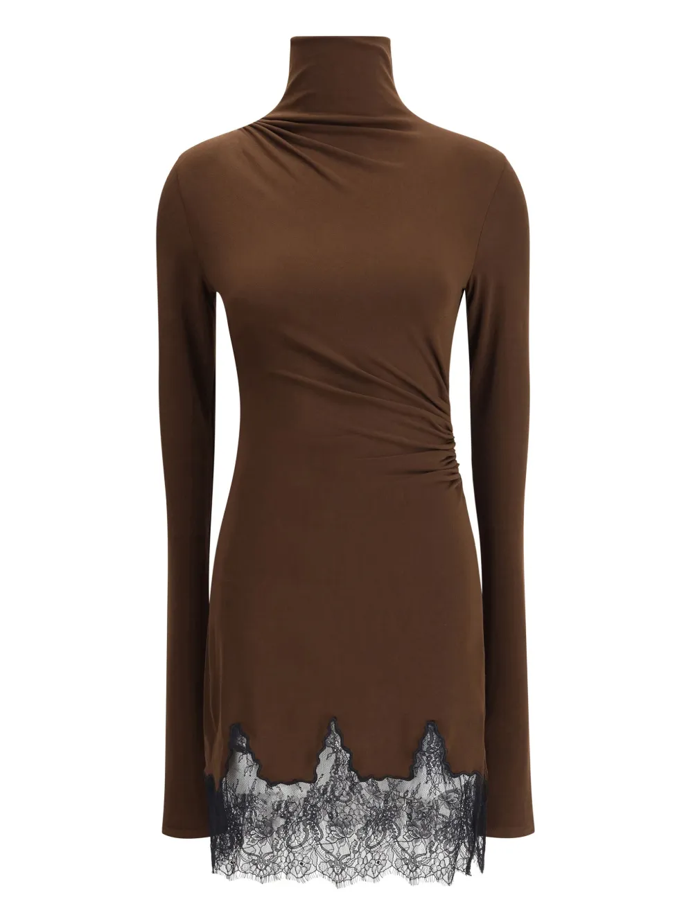 Мини-платье с кружевной отделкой и воротником-стойкой THE ANDAMANE, коричневый
Мини-платье с кружевной отделкой и воротником-стойкой THE ANDAMANE, коричневый