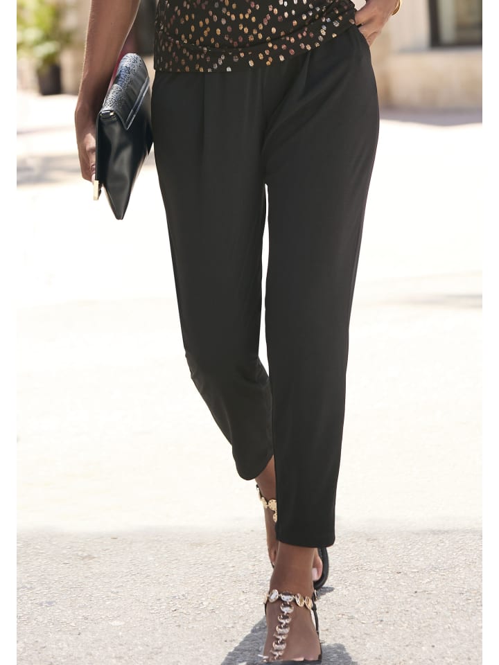 Тканевые брюки LASCANA, черный
Тканевые брюки LASCANA, черный