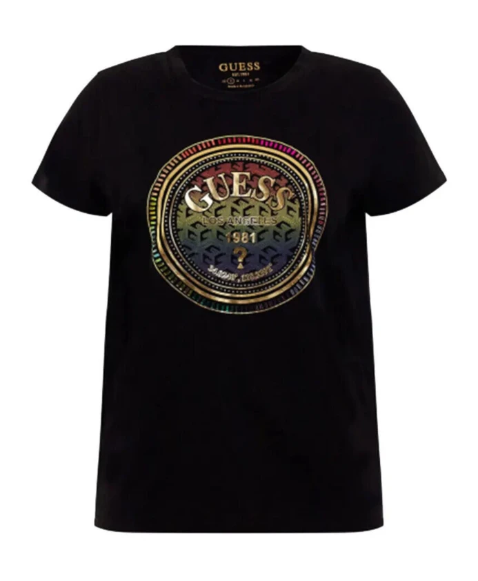 Черная женская футболка с коротким рукавом Guess, черный
Черная женская футболка с коротким рукавом Guess, черный