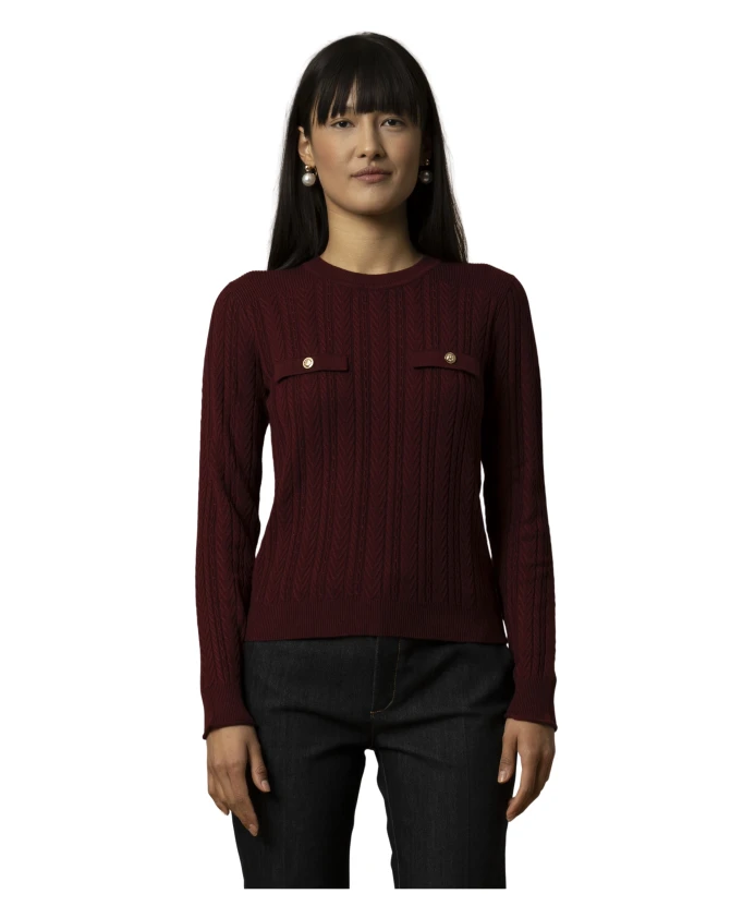 Стильный вязаный свитер с двумя карманами. Kocca, красный
Стильный вязаный свитер с двумя карманами. Kocca, красный