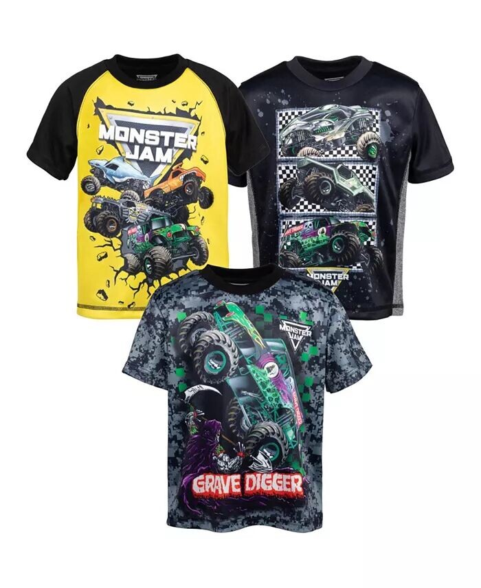 Комплект из 3 футболок для маленьких мальчиков с изображением Grave Digger El Toro Loco Megalodon Monster Jam, мультиколор
Комплект из 3 футболок для маленьких мальчиков с изображением Grave Digger El Toro Loco Megalodon Monster Jam, мультиколор