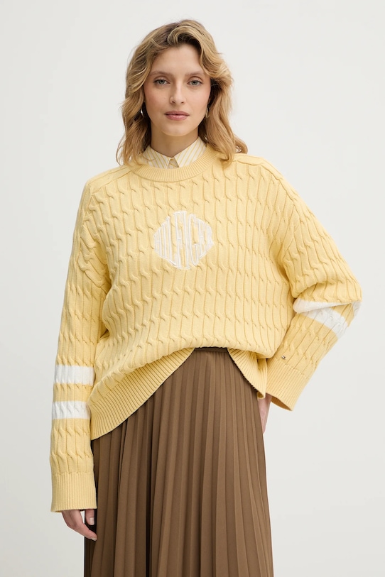 Хлопковый свитер Tommy Hilfiger, желтый
Хлопковый свитер Tommy Hilfiger, желтый