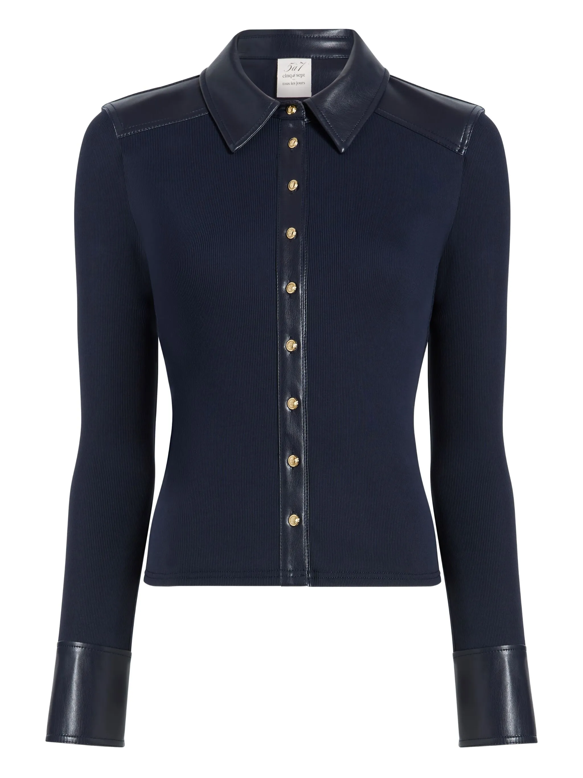 Топ с воротником Magali и пуговицами Cinq A Sept, синий
Топ с воротником Magali и пуговицами Cinq A Sept, синий