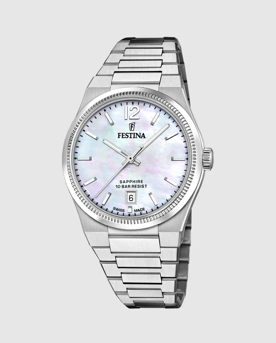 F20052/1 Швейцарские женские часы Rivé Silver Steel Festina, серебряный
F20052/1 Швейцарские женские часы Rivé Silver Steel Festina, серебряный