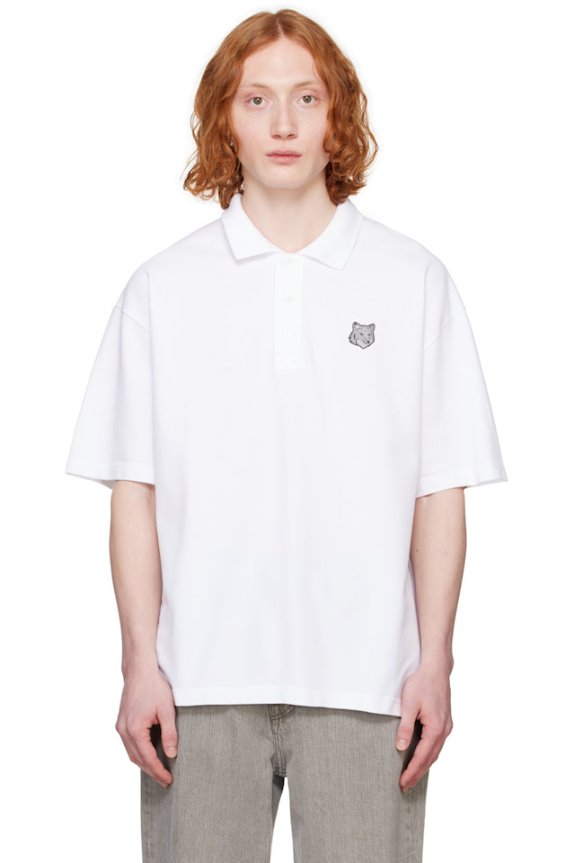 Оверсайз-поло с нашивкой в виде головы лисы Maison Kitsuné, белый
Оверсайз-поло с нашивкой в виде головы лисы Maison Kitsuné, белый