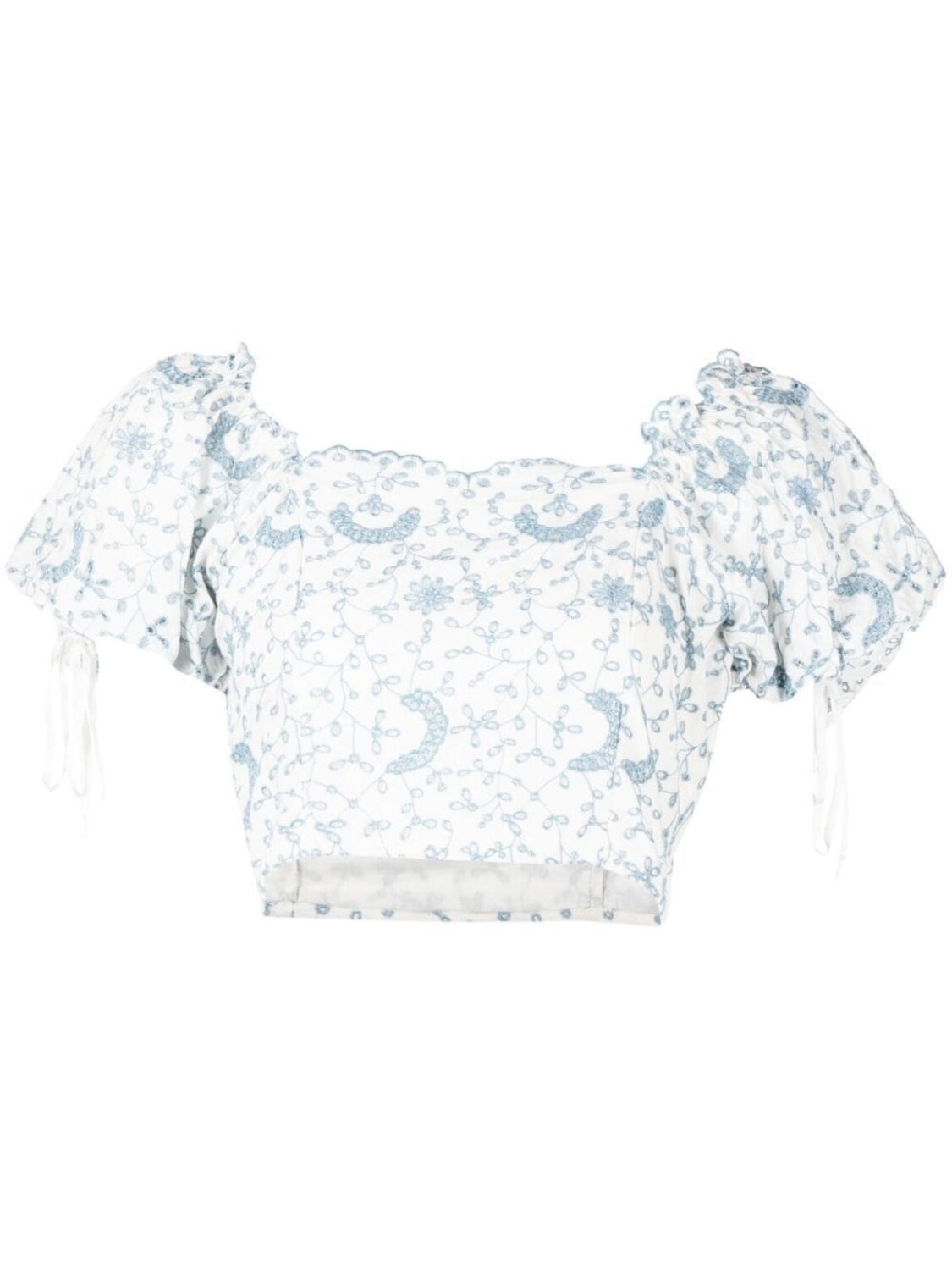 LoveShackFancy укороченный топ Melina с английской вышивкой, белый
LoveShackFancy укороченный топ Melina с английской вышивкой, белый