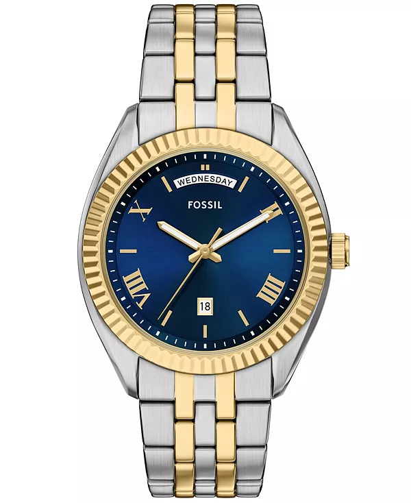 Мужские трехстрелочные часы Campbell с индикацией дня и даты, двухцветные, нержавеющая сталь, 42 мм Fossil, two-tone
Мужские трехстрелочные часы Campbell с индикацией дня и даты, двухцветные, нержавеющая сталь, 42 мм Fossil, two-tone