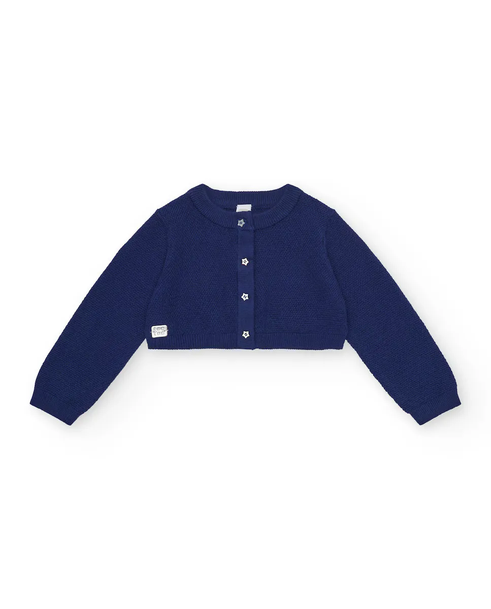 Жакет для девочки с круглым вырезом и пуговицами в виде звезды Tuc tuc, тёмно-синий
Жакет для девочки с круглым вырезом и пуговицами в виде звезды Tuc tuc, тёмно-синий