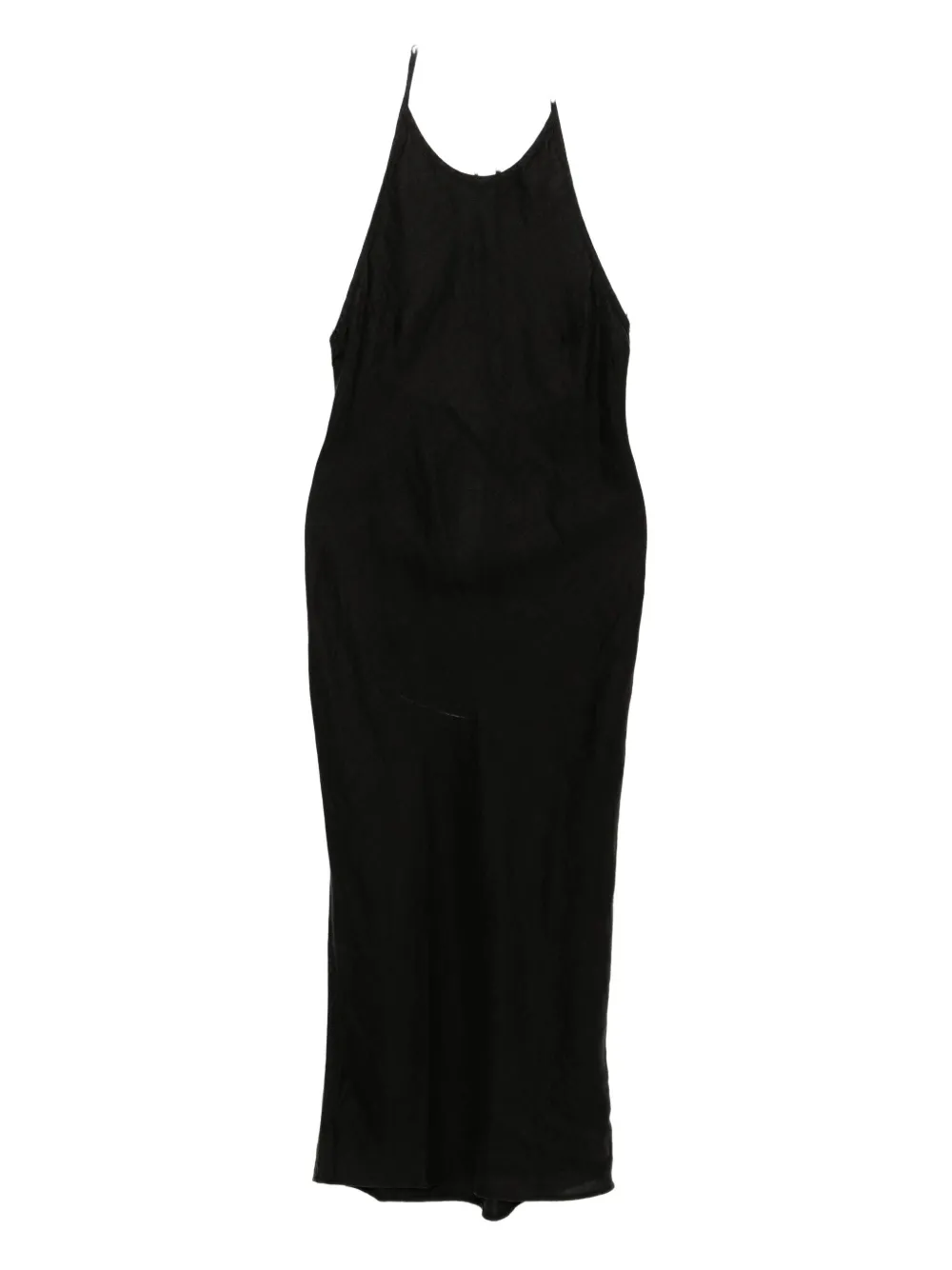 Льняное платье с вырезом халтер James Perse, черный 
Льняное платье с вырезом халтер James Perse, черный