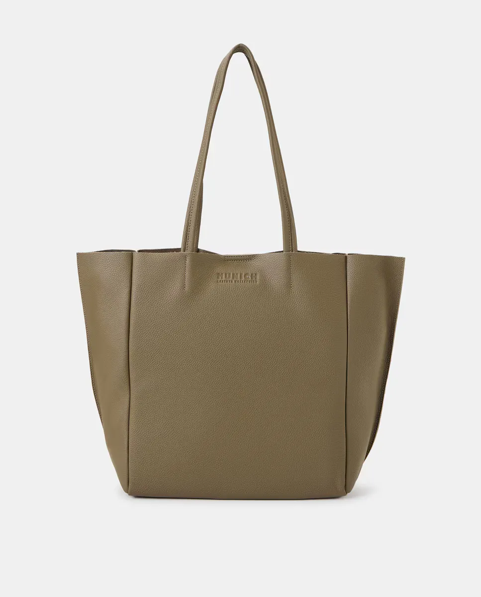 Сумка-шоппер XL из воловьей кожи цвета хаки Munich
Сумка-шоппер XL из воловьей кожи цвета хаки Munich