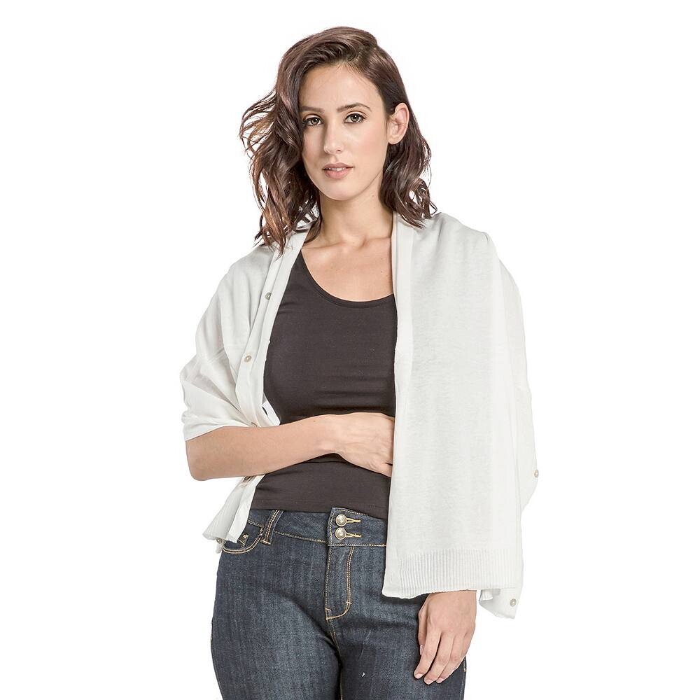 Женский свитер тонкого калибра Miss Halladay, вязаный универсальный палантин на пуговицах, Korvette, белый
Женский свитер тонкого калибра Miss Halladay, вязаный универсальный палантин на пуговицах, Korvette, белый