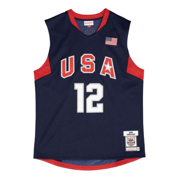 Майка Mitchell & Ness NBA Authentic Jersey 'Team USA - Chris Bosh 2008', синий 
Майка Mitchell & Ness NBA Authentic Jersey 'Team USA - Chris Bosh 2008', синий