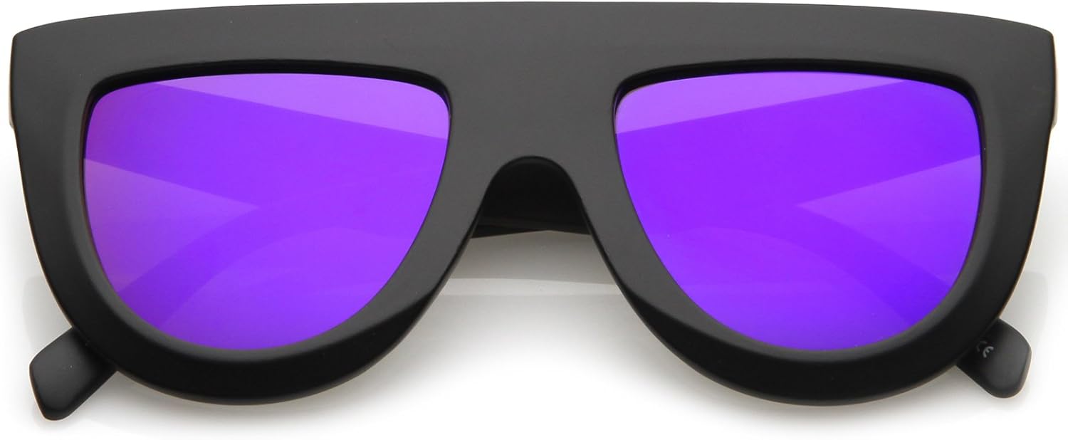 zeroUV - Крупные массивные солнцезащитные очки с широкими дужками, цветными зеркальными плоскими линзами и плоской верхней частью, диаметр дужек 51 мм, Matte Black / Purple Mirror
zeroUV - Крупные массивные солнцезащитные очки с широкими дужками, цветными зеркальными плоскими линзами и плоской верхней частью, диаметр дужек 51 мм, Matte Black / Purple Mirror
