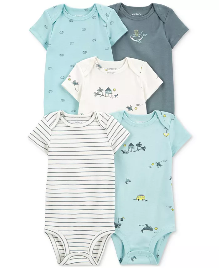 Боди для мальчиков из хлопка с коротким рукавом, набор из 5 штук Carter's, мультиколор
Боди для мальчиков из хлопка с коротким рукавом, набор из 5 штук Carter's, мультиколор