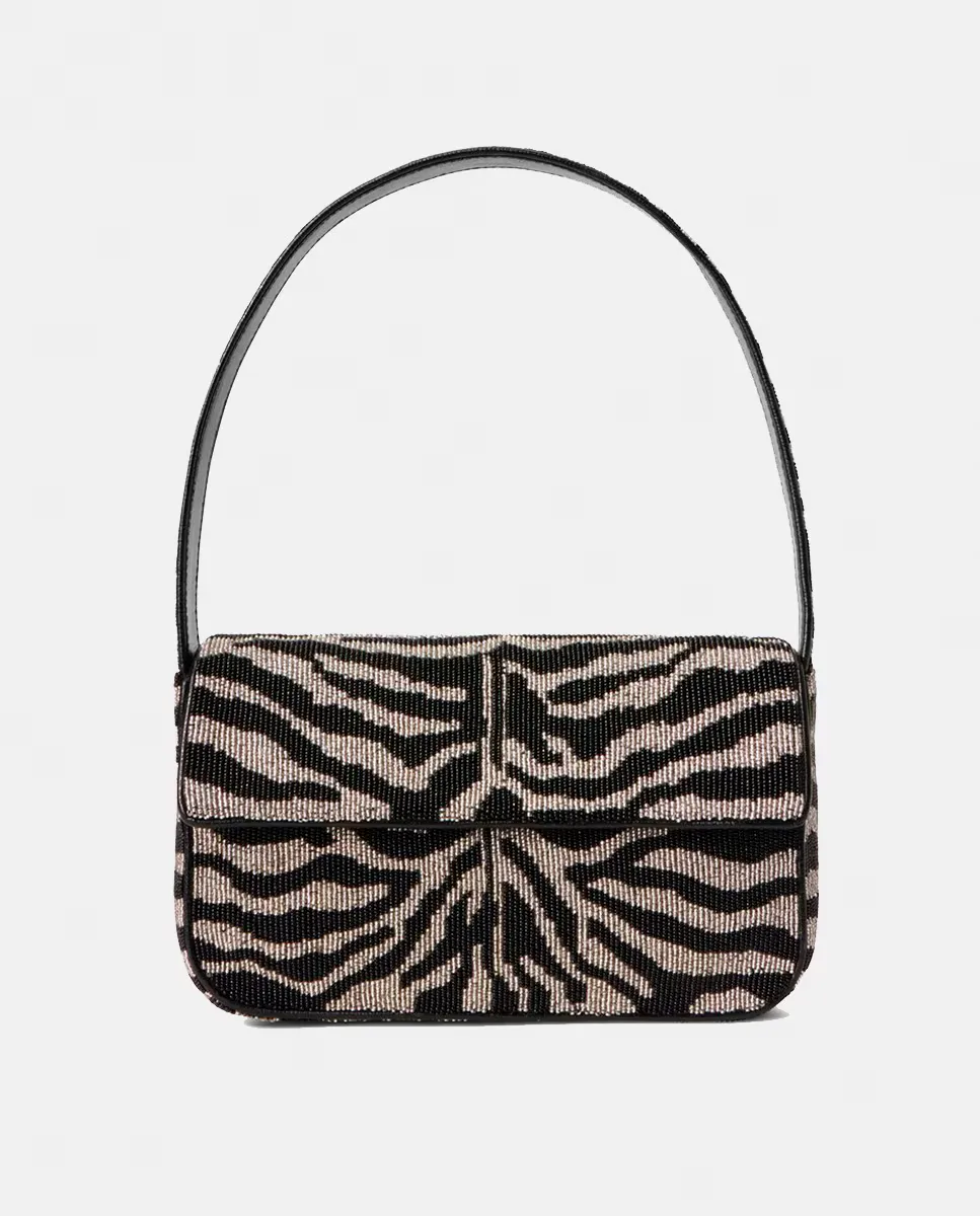 Сумка Tommy с черными и белыми бусинами от Staud, мультиколор
Сумка Tommy с черными и белыми бусинами от Staud, мультиколор