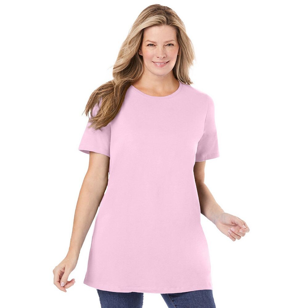Женщина в женской идеальной тунике больших размеров с круглым вырезом Woman Within, розовый
Женщина в женской идеальной тунике больших размеров с круглым вырезом Woman Within, розовый