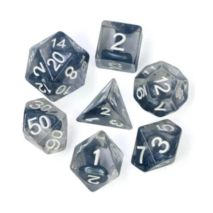 Набор Poly — синяя лавовая лампа с белым (7), Dice Sets - Resin/Acrylic - Blue, Green, & Purple (Foam Brain Games)
Набор Poly — синяя лавовая лампа с белым (7), Dice Sets - Resin/Acrylic - Blue, Green, & Purple (Foam Brain Games)