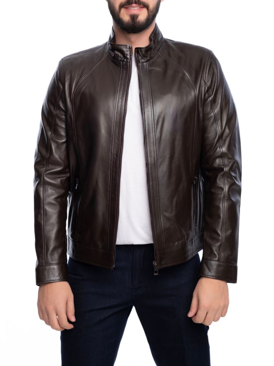 Кожаная куртка с воротником-стойкой Vellapais, цвет Dark Brown
Кожаная куртка с воротником-стойкой Vellapais, цвет Dark Brown